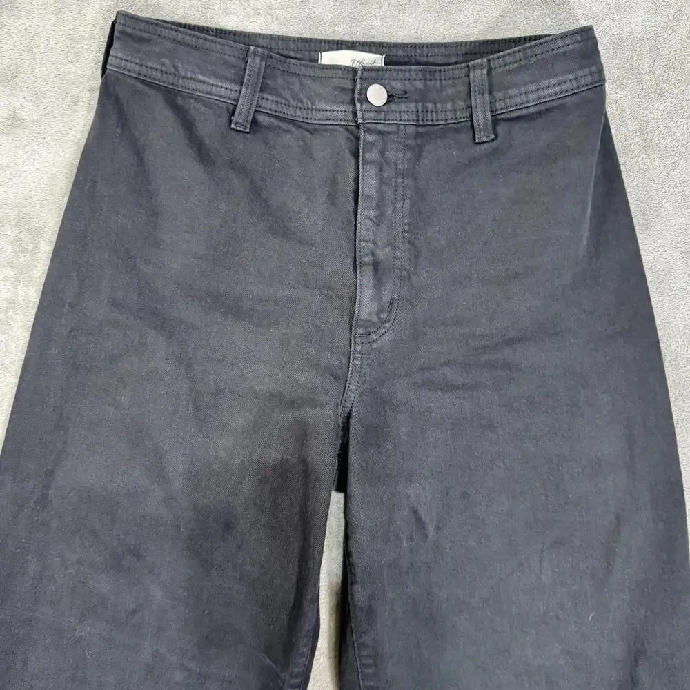 Universal Thread High-Rise Sailor Wide Leg Jeans Size 10 Black Baggy Y2K Inspire - Picture 2 of 9